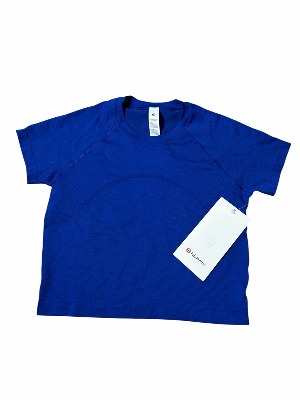 NWT Lululemon Swiftly Tech Cropped Short-Sleeve Shirt 2.0 Clubhouse/Jet Stream 6
